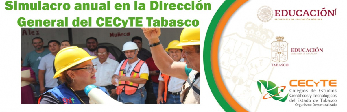 Simulacro anual en la Dirección General del CECyTE Tabasco