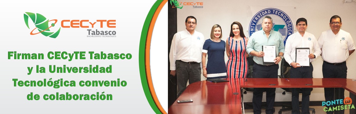 Firman CECyTE Tabasco y la Universidad Tecnológica convenio de colaboración