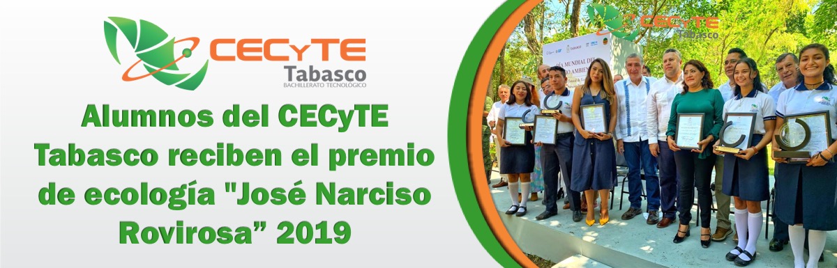 Alumnos del CECyTE Tabasco reciben el premio de ecologÃa